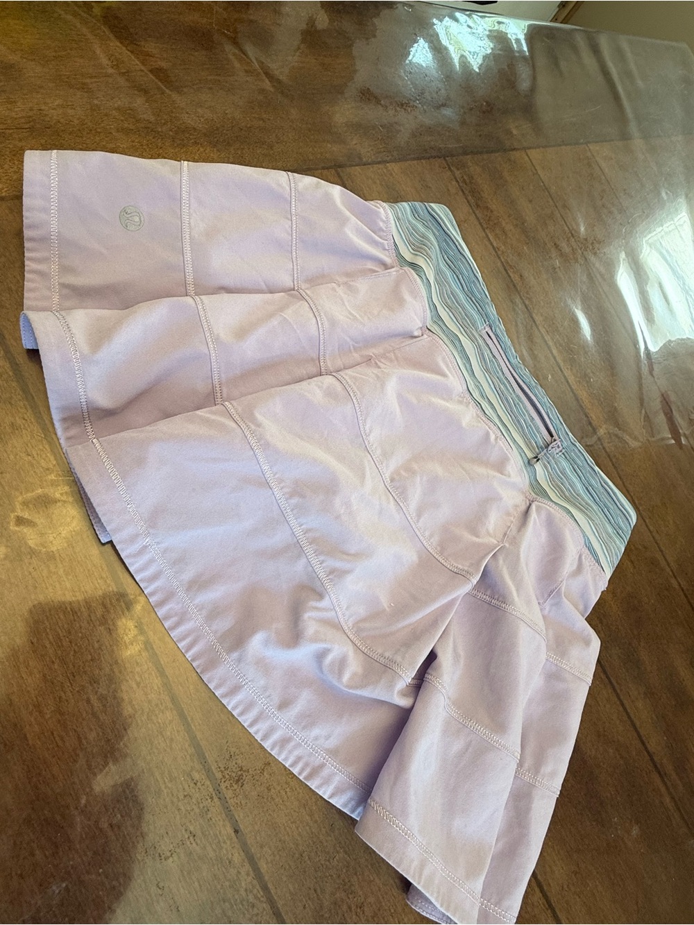 Lululemon athletica Lilac Flared Skort with Striped Waistband